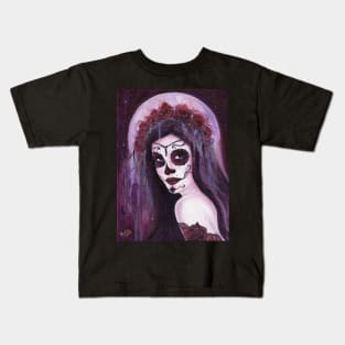 Day of the dead Haunted Moon By Renee Lavoie Kids T-Shirt